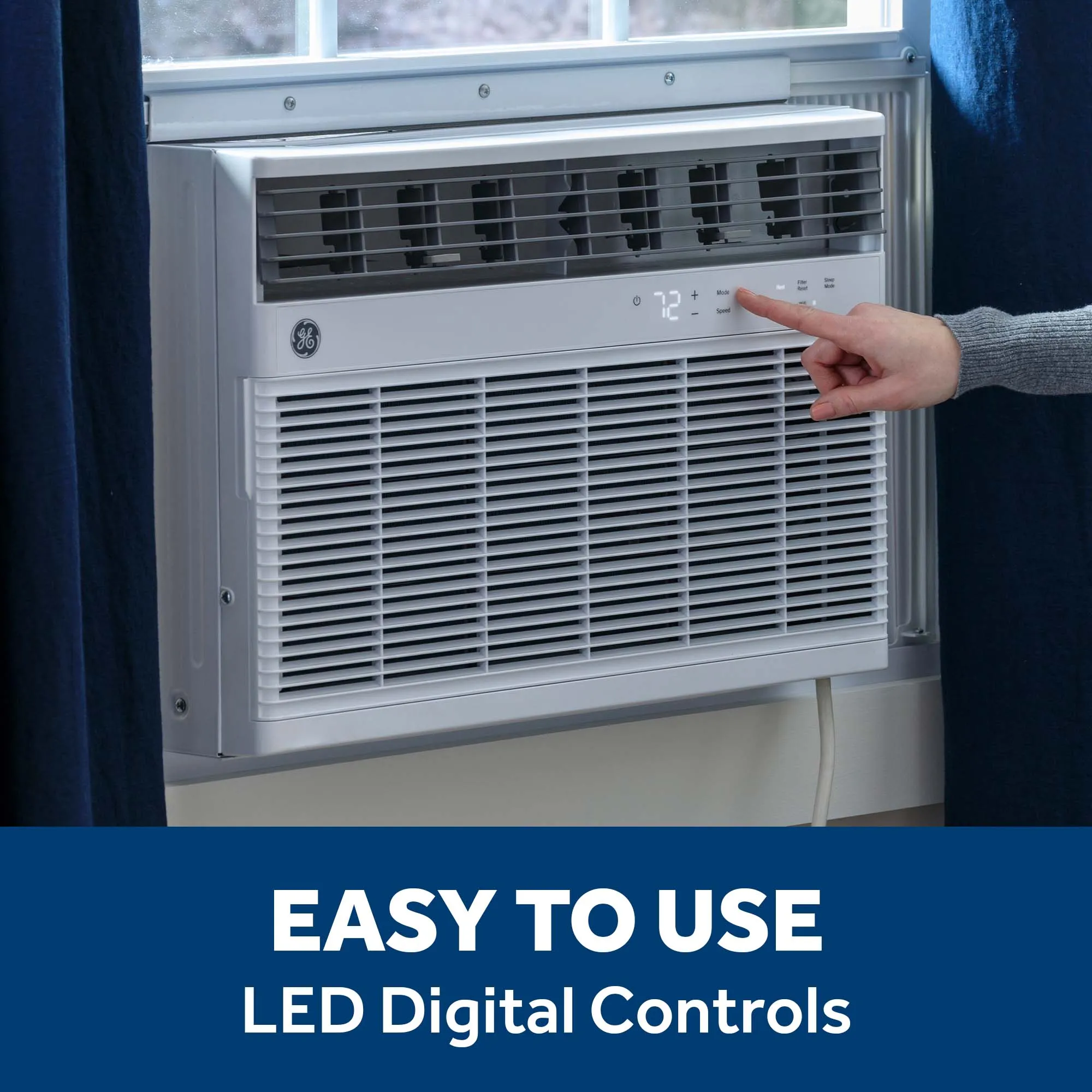 Ge Appliances AWGH18WWF Ge? 18,000 Btu Smart Heat/Cool Electronic Window Air Conditioner For Extra-Large Rooms Up To 1000 Sq. Ft.