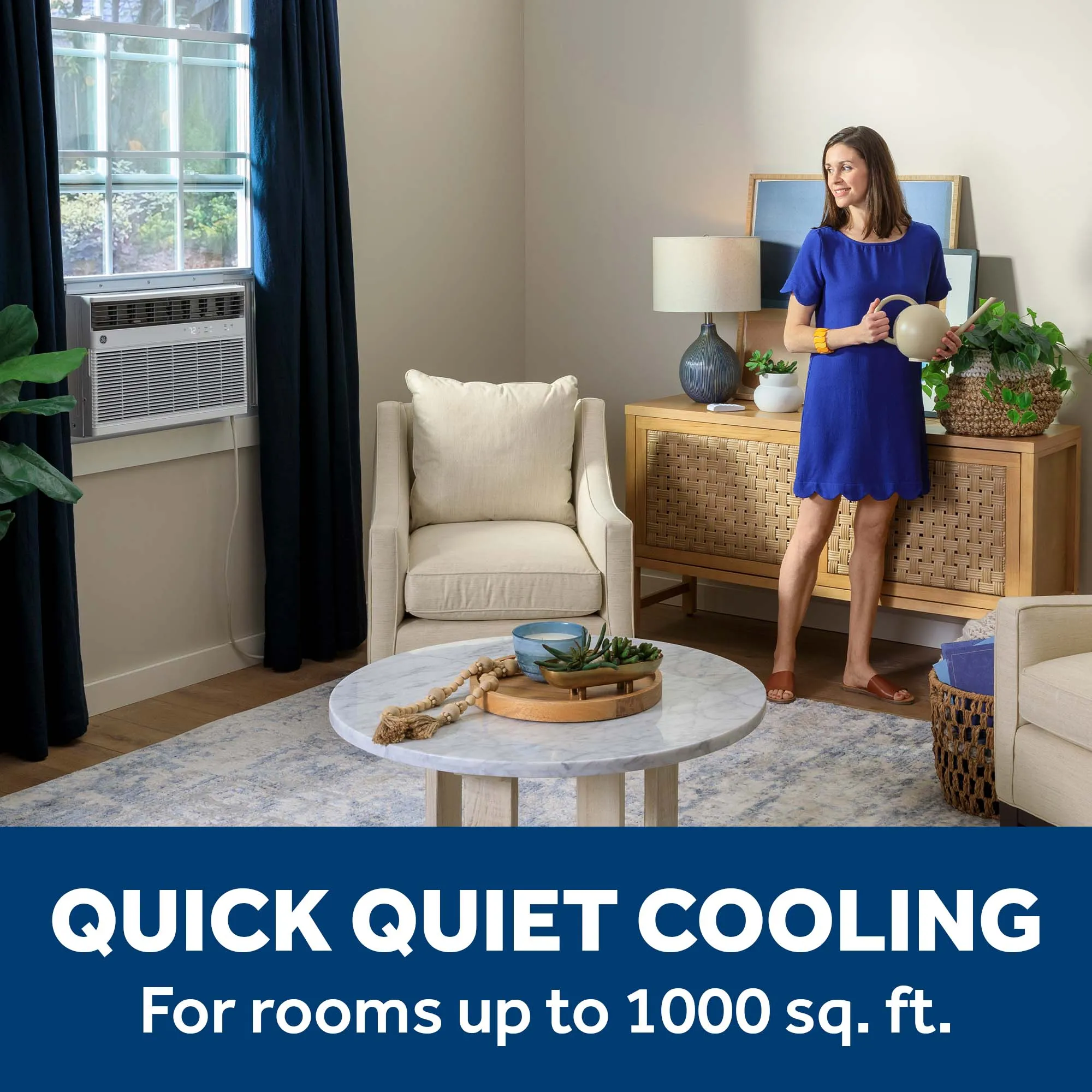 Ge Appliances AWGH18WWF Ge? 18,000 Btu Smart Heat/Cool Electronic Window Air Conditioner For Extra-Large Rooms Up To 1000 Sq. Ft.