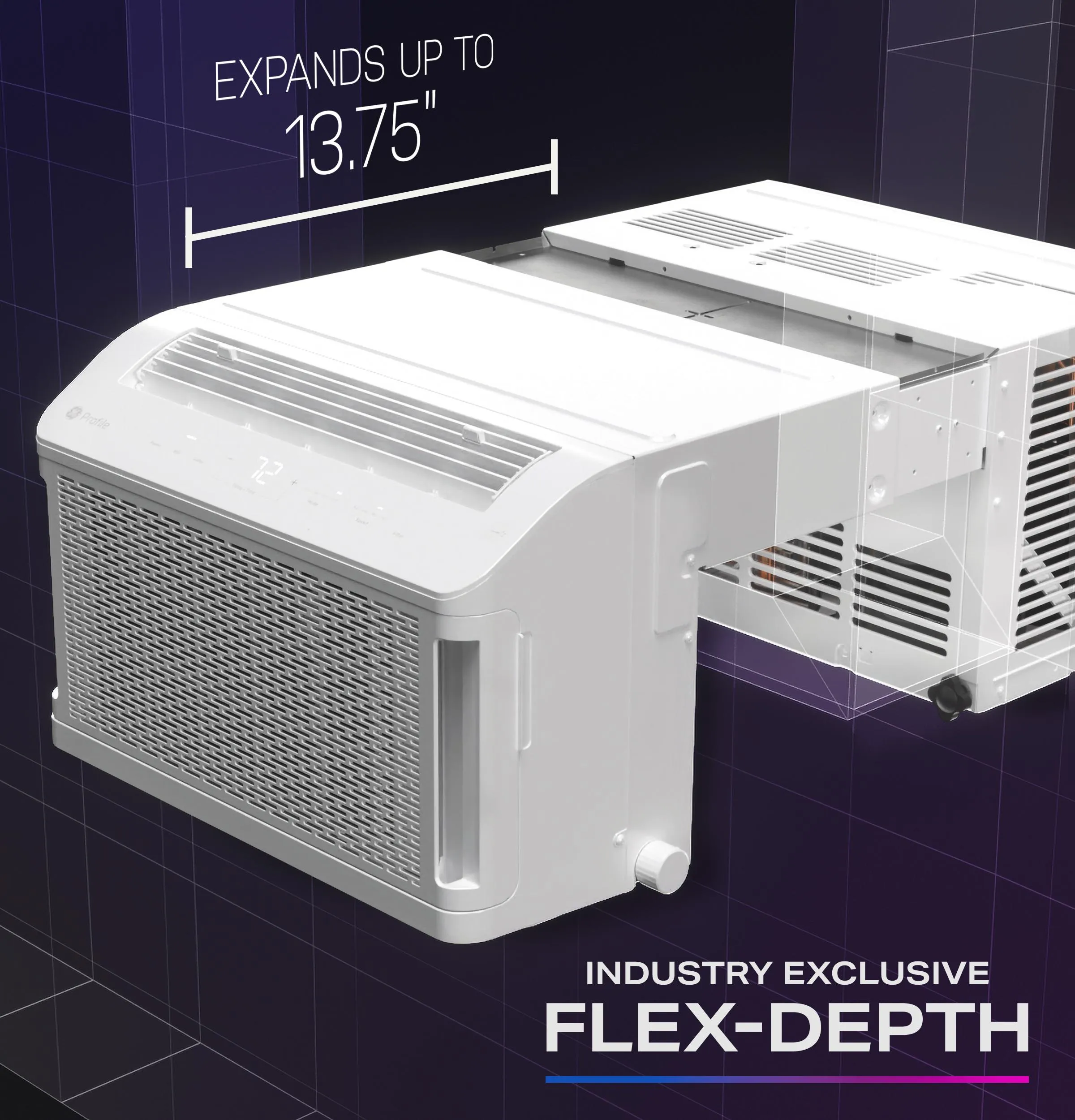 Ge Appliances PHNT12CC Ge Profile Clearview&#8482; 12,200 Btu Inverter Smart Ultra Quiet Window Air Conditioner For Large Rooms Up To 550 Sq. Ft.