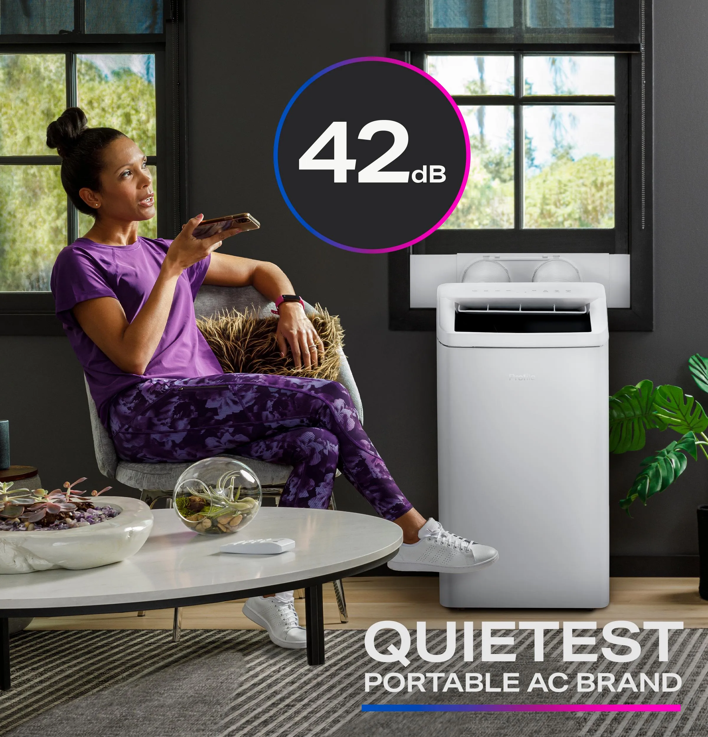 Ge Appliances PPHH12WWF Ge Profile? 12,000 Btu Dual-Hose, Inverter Heat/Cool Portable Air Conditioner With Dehumidifier And Remote, White