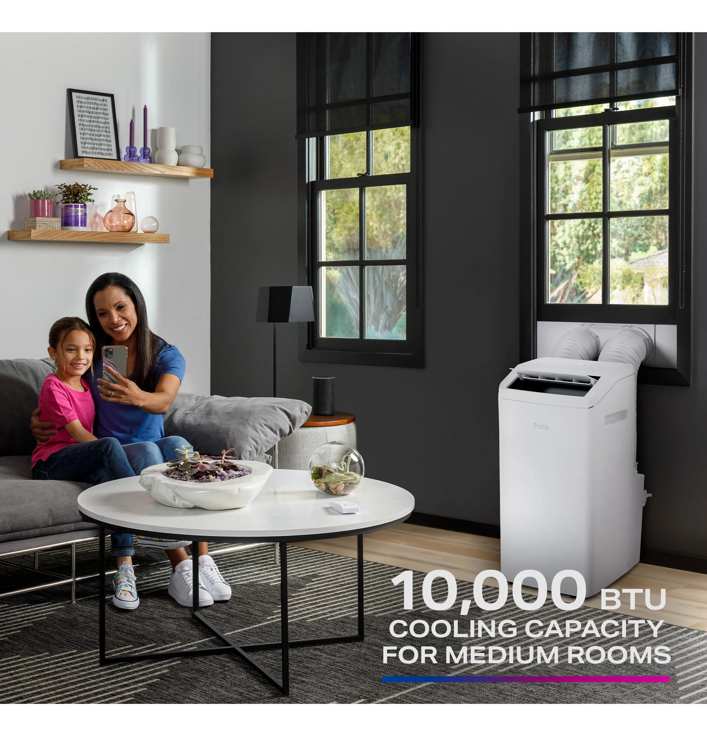 Ge Appliances PPHV10WWF Ge Profile? 10,000 Btu Dual-Hose, Inverter Portable Air Conditioner With Dehumidifier And Remote, White