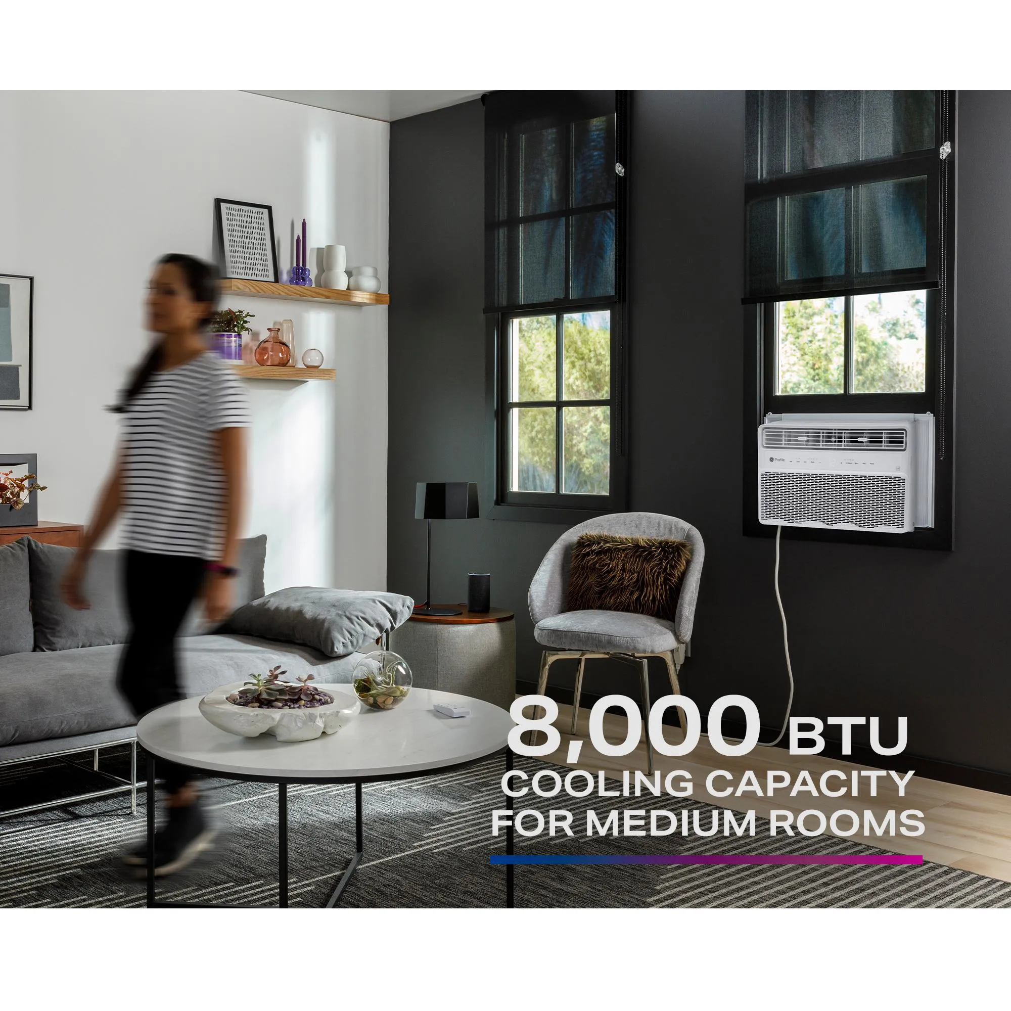 Ge Appliances PWDV08WWF Ge Profile&#8482; Energy Star? 8,000 Btu Inverter Smart Ultra Quiet Window Air Conditioner For Medium Rooms Up To 350 Sq. Ft.