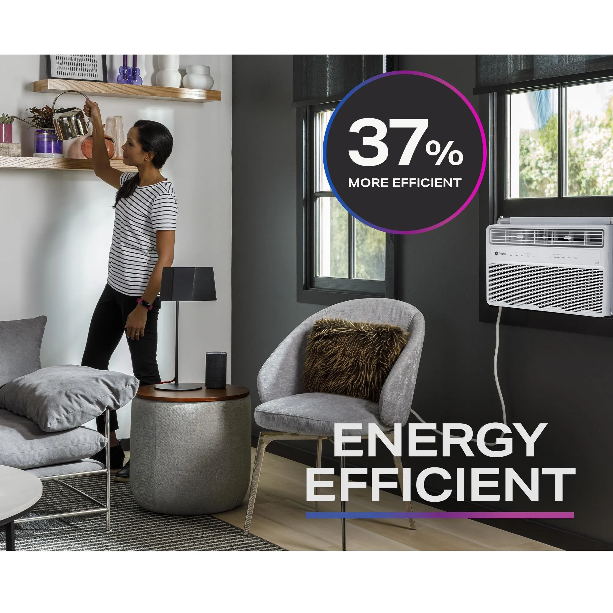 Ge Appliances PWDV10WWF Ge Profile&#8482; Energy Star? 10,000 Btu Inverter Smart Ultra Quiet Window Air Conditioner For Medium Rooms Up To 450 Sq. Ft.