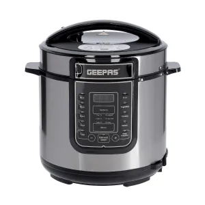 Geepas Digital Multi Cooker 4 Digital Led Display Large Control Panel One-Touch Button C