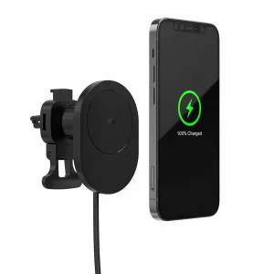 Blu Element Qi2 Wireless Charging Car Mount 15W Magsafe Compatible Black Grab Your Deal Today Dont Miss Todays Deal