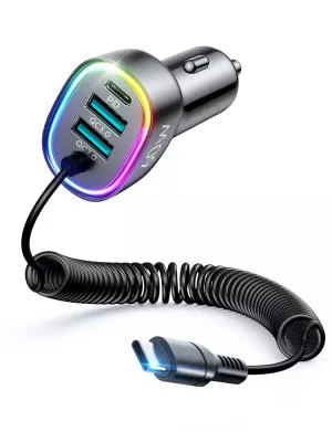 Hot Offer Frenzy Price Slash Today Joyroom Jr-Cl19 4-In-1 60W Wired Car Charger (Type-C)