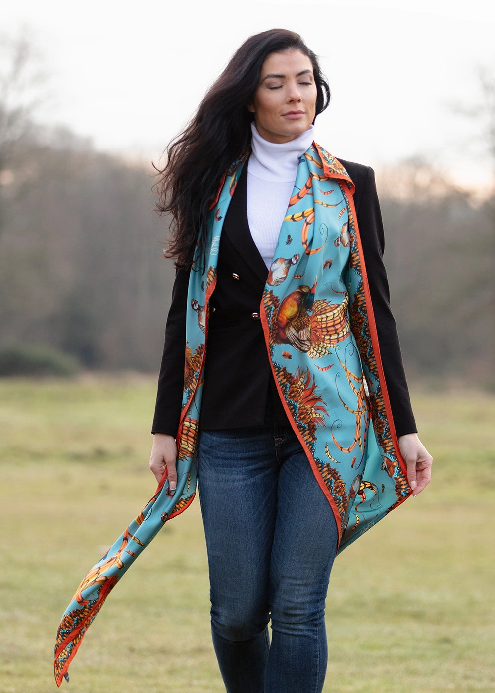 Hot Offer Frenzy MustHave Clearance Heads Or Tails Classic Silk Scarf