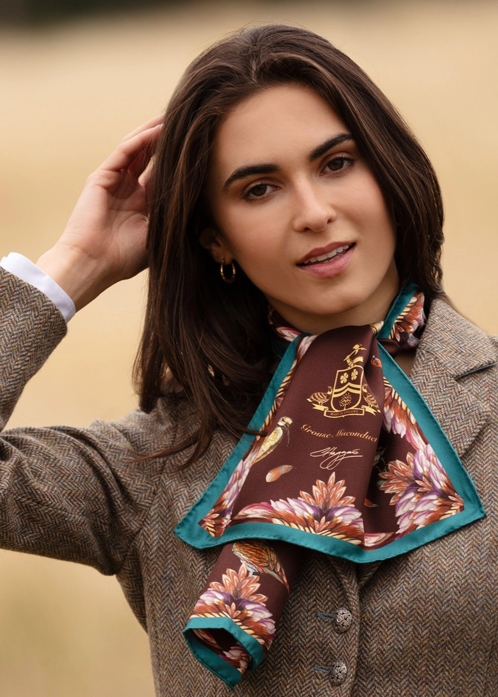 Grouse Misconduct Narrow Silk Scarf Special Deals Online