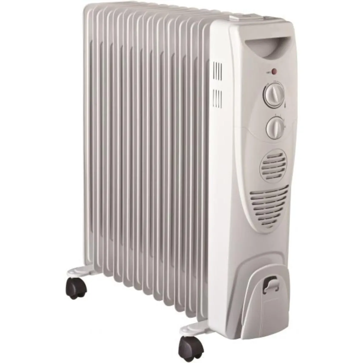 Heater, Oil-Filled Radiator, 2500 W, 13? Fins, White