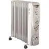 Heater, Oil-Filled Radiator, 2500 W, 13? Fins, White
