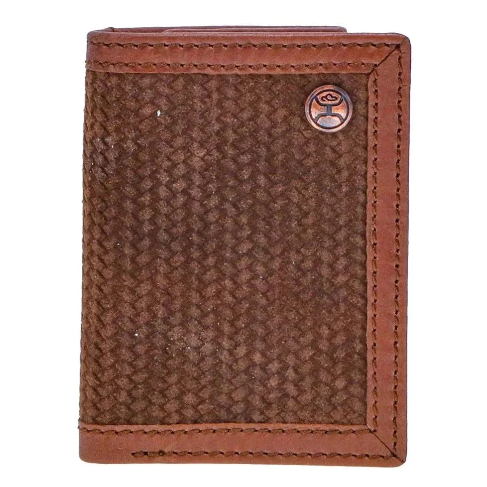 Save More Online Hooey Classic Roughout Basketweave Tri- Fold Wallet