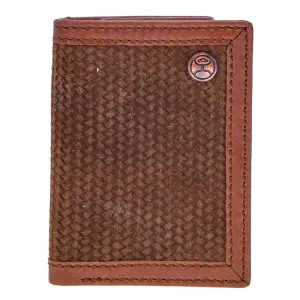 Save More Online Hooey Classic Roughout Basketweave Tri- Fold Wallet
