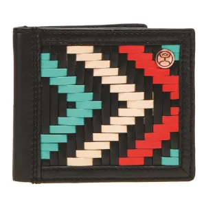 Hooey "Black Hawk" Aztec Woven Leather Bi-Fold Wallet Dont Miss This Deal