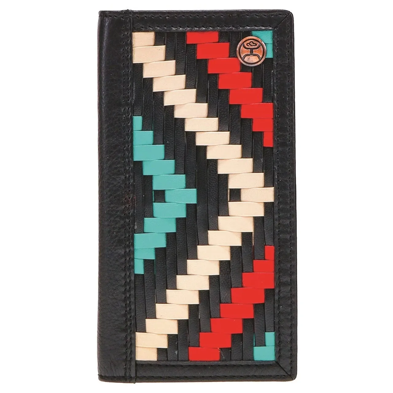 Hooey "Black Hawk" Woven Aztec Print Leather Rodeo Wallet Special Offer Inside GiftWorthy Sale