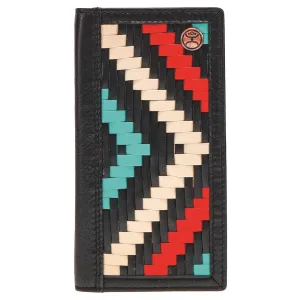 Hooey "Black Hawk" Woven Aztec Print Leather Rodeo Wallet Special Offer Inside GiftWorthy Sale