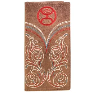 Hooey "Ranger" Tan With Embroidered Accents Rodeo Wallet Weekend Sale Special