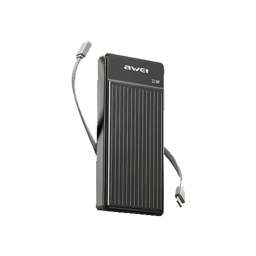 Weekend Sale Special Save Today Event Awei P88K 10000Mah 22.5W Fast Charging Power Bank Black