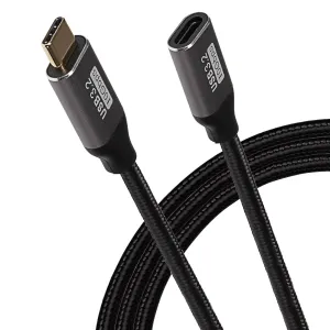 Maplin Usb-C Male To Usb-C Female 100W Extension Braided Cable - Black Special Price Offer Online Exclusive Steal