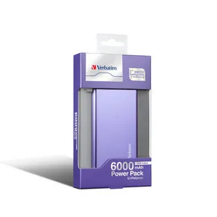 Big Hot Sale Flash Sale Alert Verbatim 64686 6000Mah Li-Polymer Power Pack Charger (Purple)