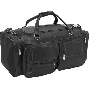 Shop the Savings MustHave Deal Piel Leather 24" Duffel With Pockets