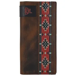 Red Dirt Hat Co. Red Southwestern Oiled Antique Brown Leather Rodeo Wallet Daily Deal Frenzy Big Savings Alert