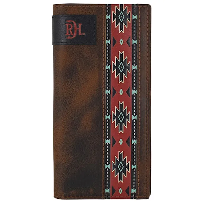 Red Dirt Hat Co. Red Southwestern Oiled Antique Brown Leather Rodeo Wallet Daily Deal Frenzy Big Savings Alert