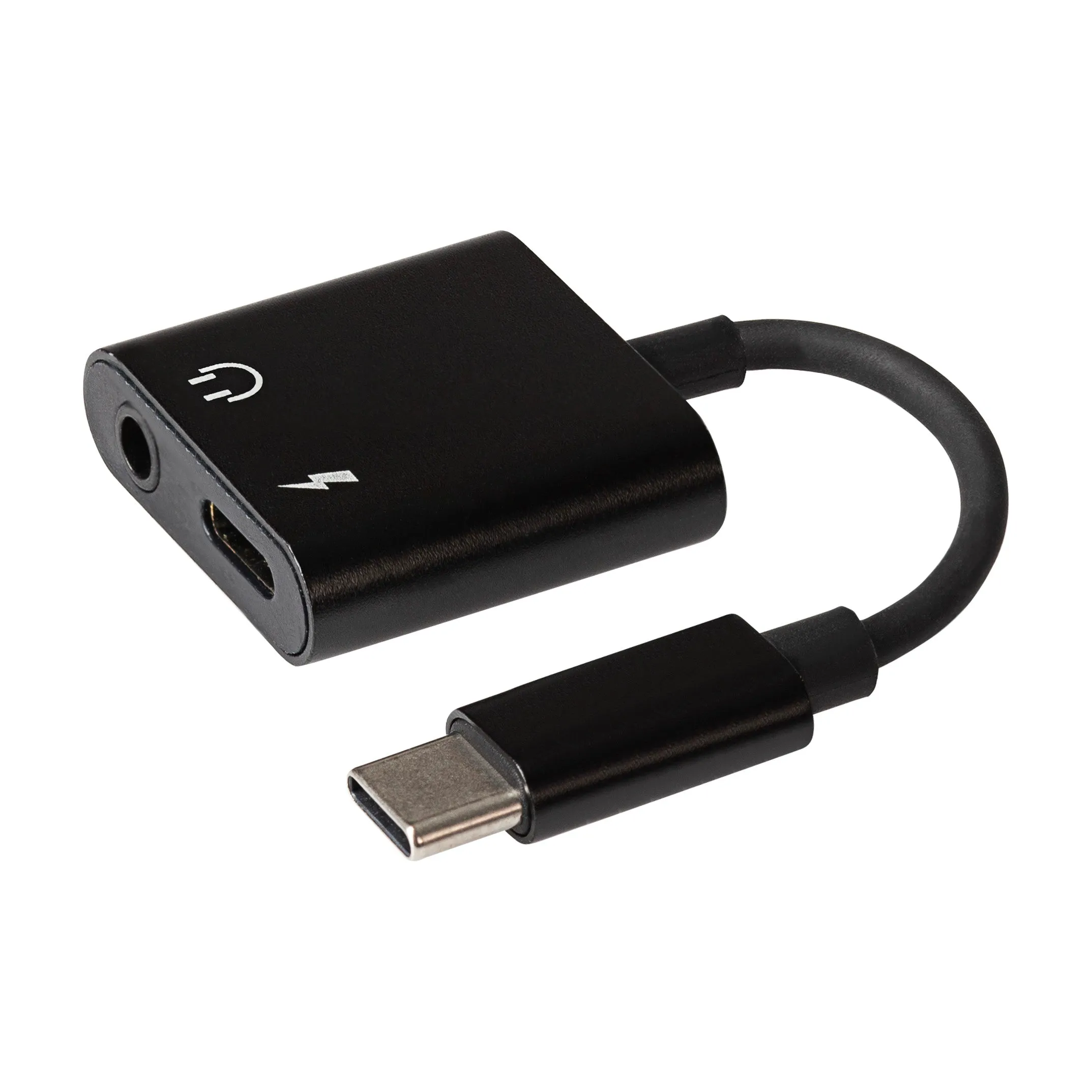 Deal of the Day Nikkai Usb-C To 3.5Mm Headphone Jack / Usb-C Pd Charging Port Adapter - Black, 10Cm