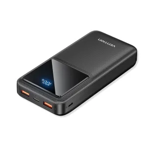Steal the Deal Now Hot Pick Deal Vention 20000Mah Power Bank (Micro-Usb Usb-C Usb-A Usb-A) 22.5W Led Display Type Black