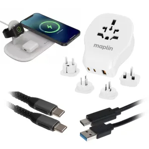 Maplin Travel Adapter & Wireless Multi-Charging Pad Kit Dont Miss Hot Deals