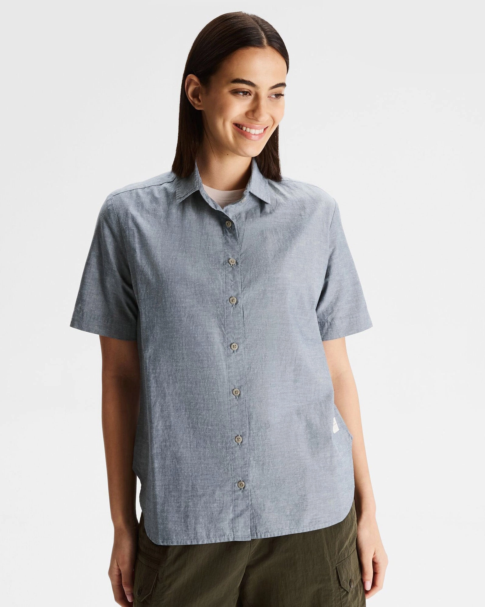 Women'S Flaxton Lt Short Sleeve Shirt - Chambray Blue Exclusive Online Deal Today Only Hot Sale