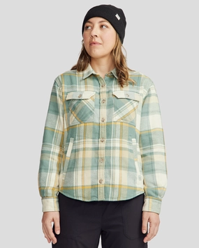 Big Sale Today WomenS Huntly Long Sleeve Shirt - Cabin Plaid Light Forest