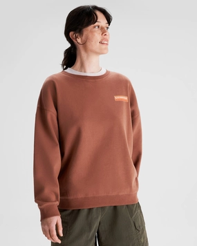 Women'S Heritage Logo Slouchy Lt Bb Crew Sweatshirt - Woodsy Clearance Sale Now