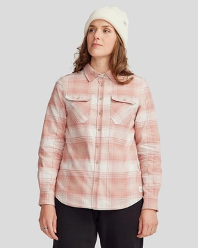 Big Sale Today Hot Offer Event Women'S Carrillon Hf Long Sleeve Shirt  - Shadow Plaid Mineral