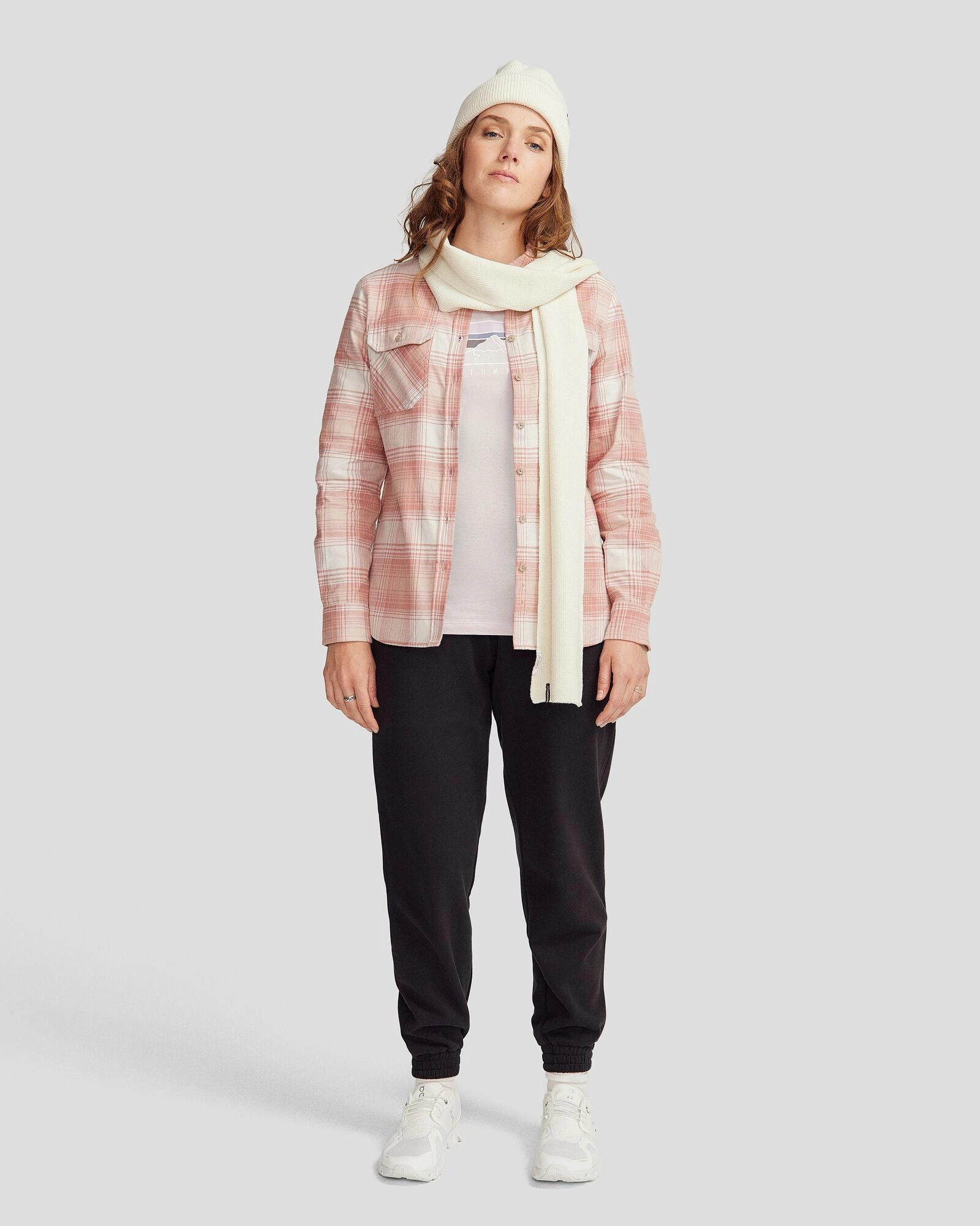 Shop Hot Deals Women'S Carrillon Hf Long Sleeve Shirt  - Shadow Plaid Mineral