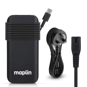 New Arrival Discount Maplin 112W Usb-C Laptop Charger Power Supply With 1X Usb-A 2.4A Pd Port