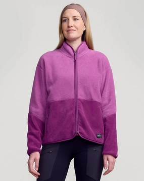 Grab Save Today Women'S Trailhead Fleece Jacket - Berry/Washed Berry