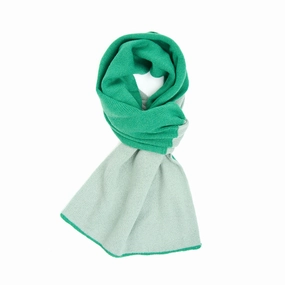 Green Two-Tone Solid Cashmere Neck Warmer Perfect Gift Offer Shop Save Big