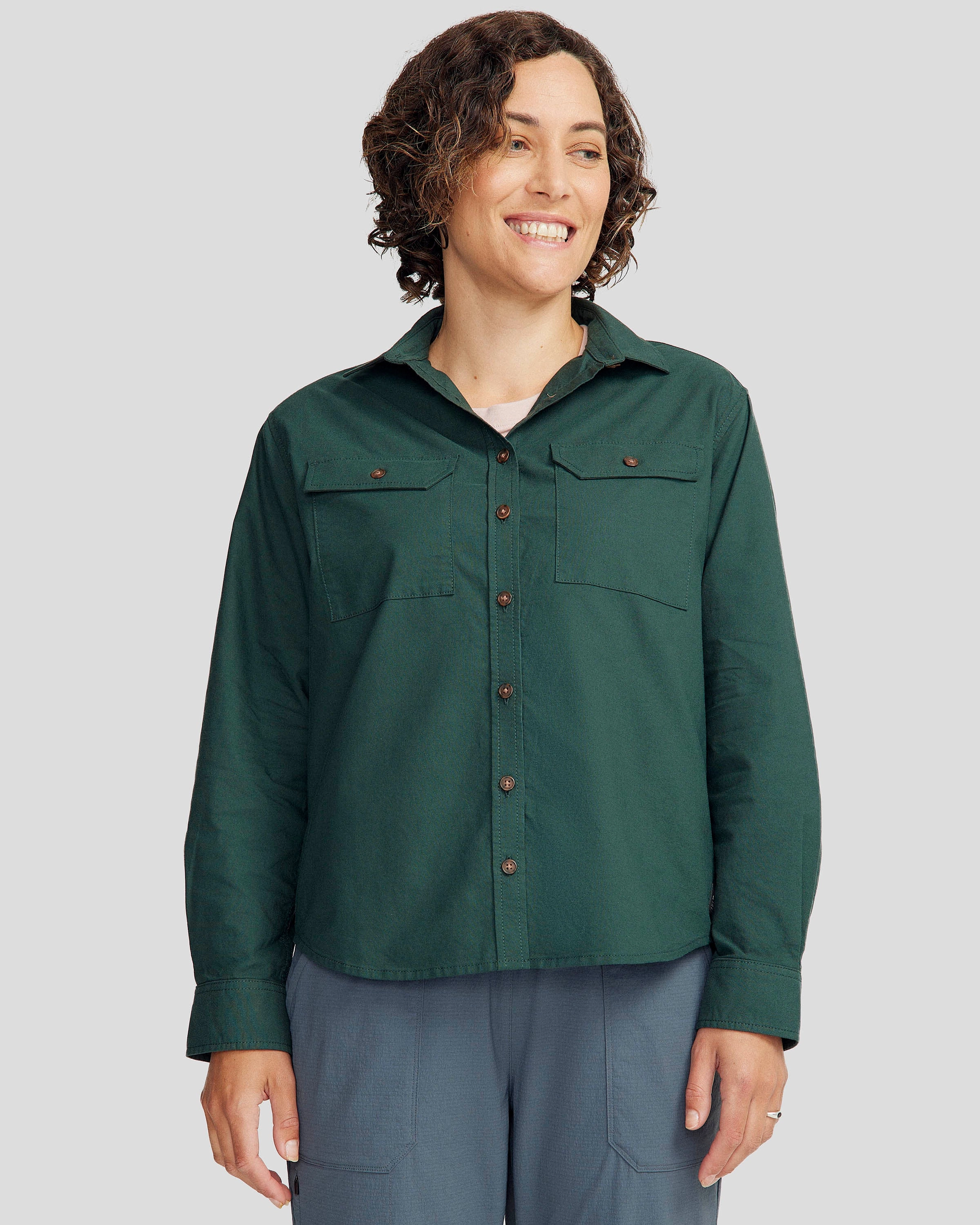 Mega Online Discount Vander Ht Women'S Long Sleeve Shirt - Deep Forest