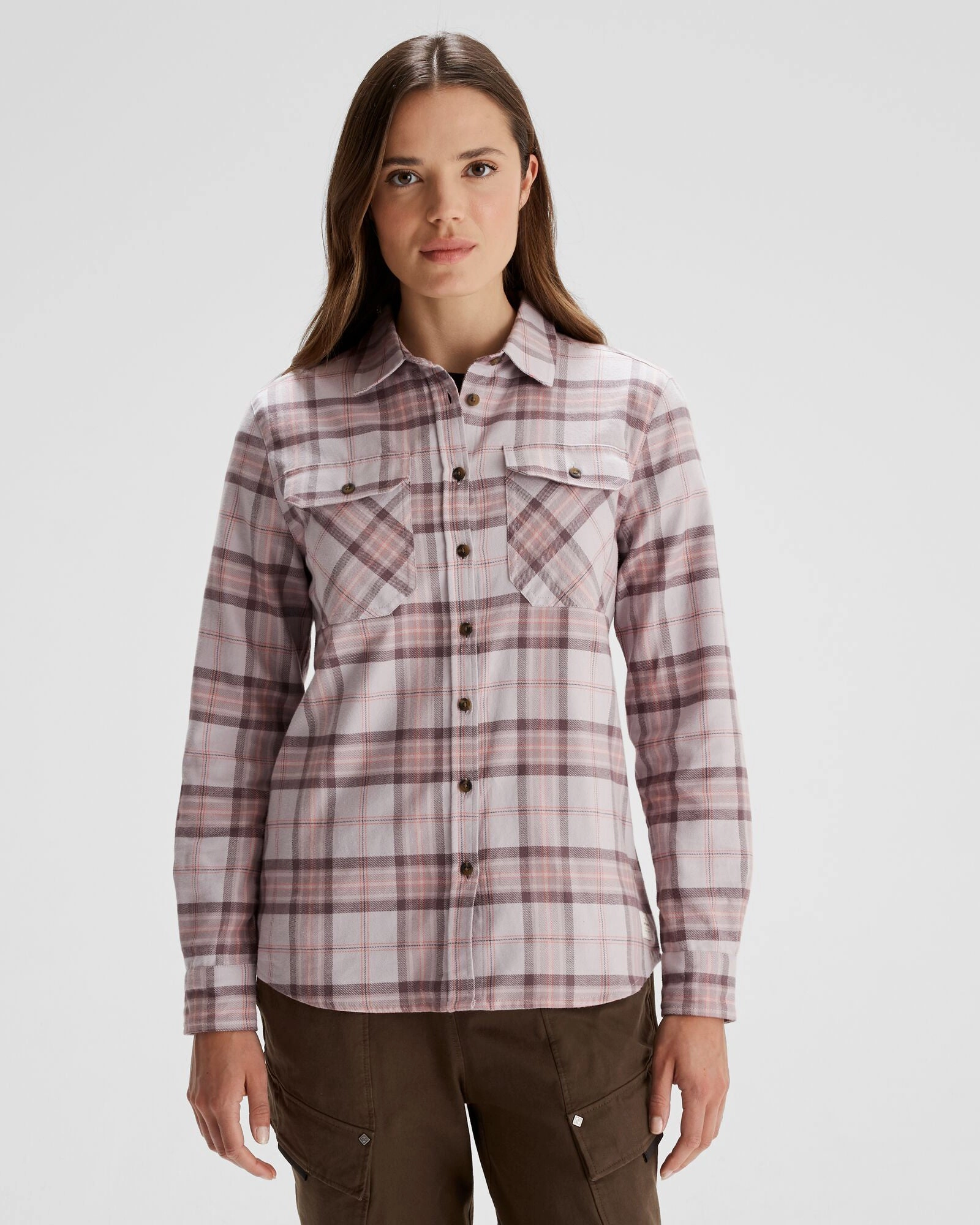 Dont Miss This Deal Women'S Carrillon Hf Long Sleeve Shirt  - Mountain Plaid Dove