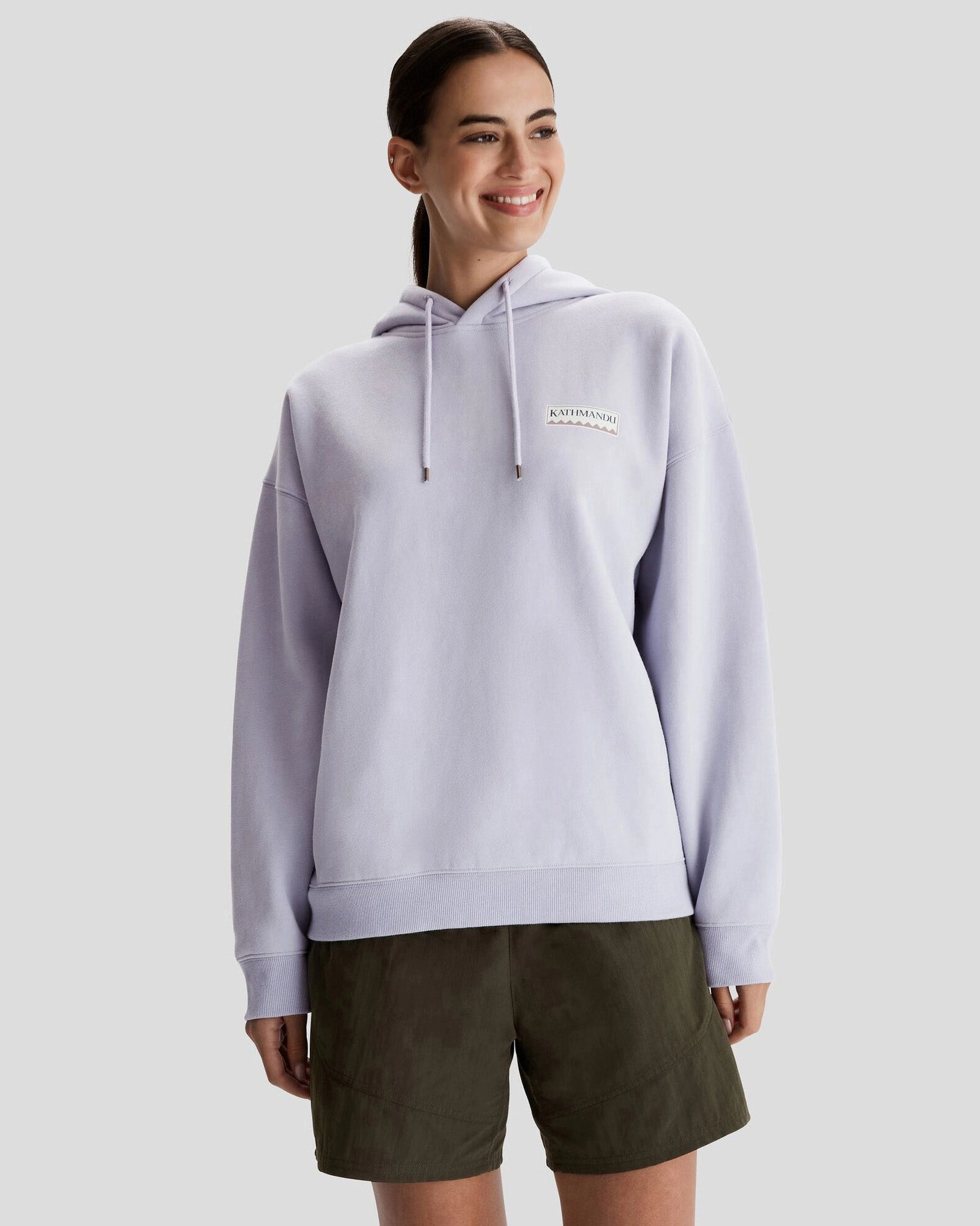 Women'S Kathmandu Heritage Logo Slouchy Hoodie - Dusty Lilac Clearance Alert Now Big Sale Today