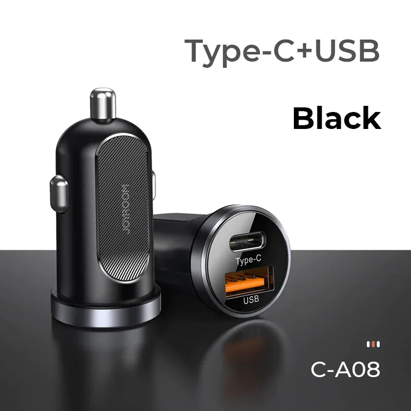 Joyroom C-A08 Mini Dual-Port 30W Smart Car Charger Pd Qc3.0 - Black Grab Your Deal Today Hot Clearance Now
