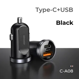Joyroom C-A08 Mini Dual-Port 30W Smart Car Charger Pd Qc3.0 - Black Grab Your Deal Today Hot Clearance Now
