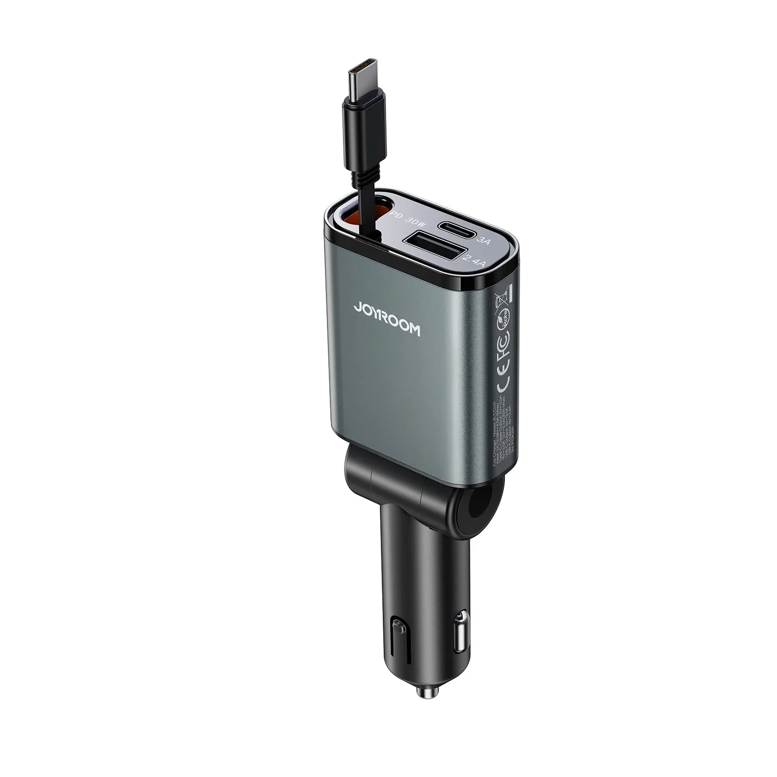 Joyroom Jr-Ccl07 30W 3-In-1 Retractable Cable Car Charger Dont Wait Save