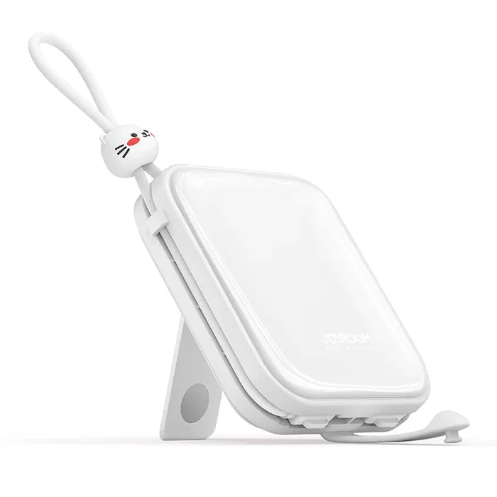 Special Occasion Discount Joyroom Jr-L008 Cutie Series Power Bank With Kickstand 10000Mah - White