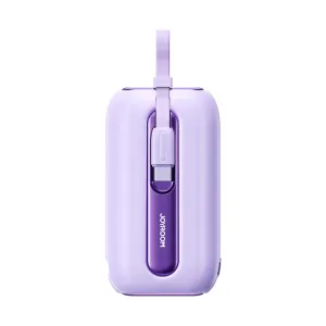 Clearance Event Today Big Clearance Event Joyroom Jr-L012 Colorful Series Mini Power Bank With Dual Cables 10000Mah - Purple