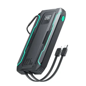 Joyroom Jr-L017 22.5W Power Bank With Dual Cables 10000Mah Black Today Only Offer