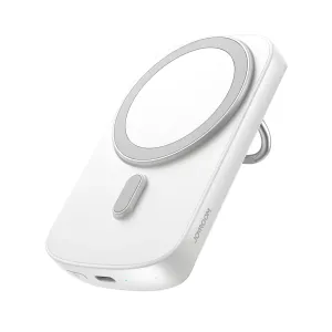 Big Price Drop Joyroom Jr-W030 20W Magnetic Wireless Power Bank With Ring Holder 6000Mah - White
