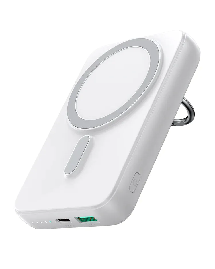 Exclusive Online Discount Joyroom Jr-W050 20W Magnetic Wireless Power Bank With Ring Holder 10000Mah - White