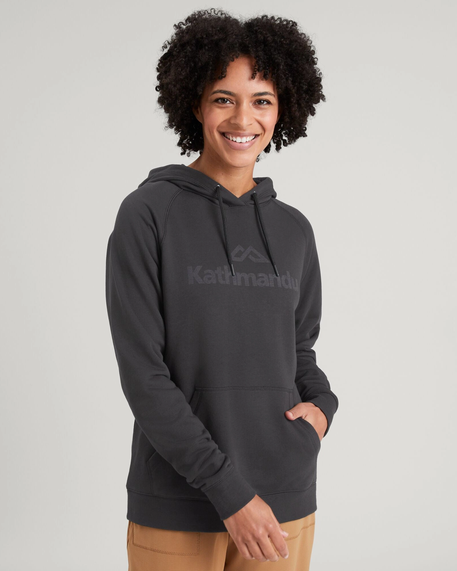 Kathmandu Logo Women'S Fleece Hoodie - Black Todays Hot Savings