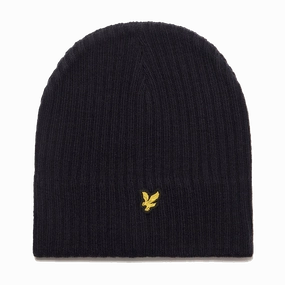 Daily Clearance Deal Knitted Ribbed Beanie Z271 Dark Navy